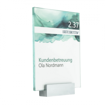 Türschild VITRUM A  Glasschild für Büro 130 170 mm